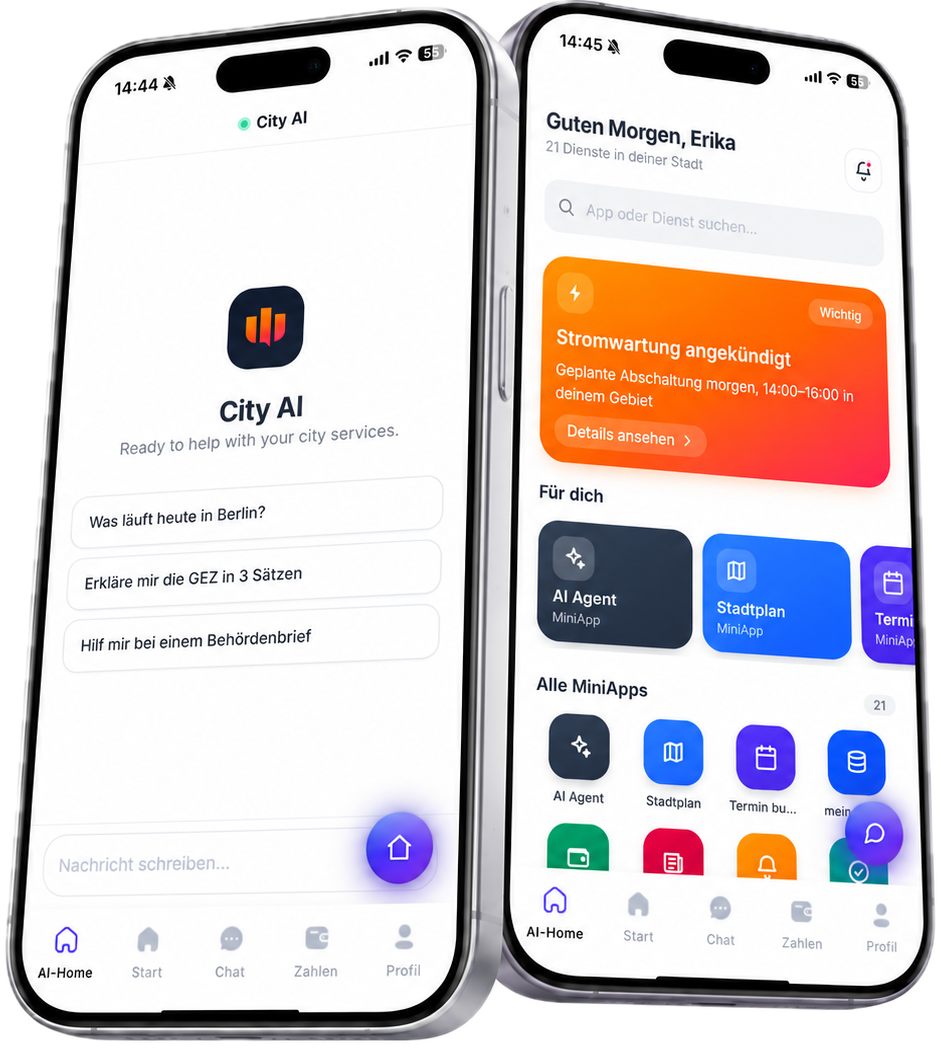DE-eins App auf dem Smartphone